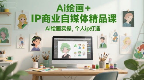 Ai绘画+IP商业自媒体精品课，Ai绘画实操，个人ip打造-腾渊论坛