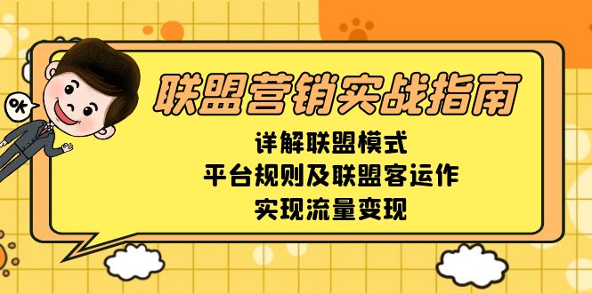 联盟营销实战指南，详解联盟模式、平台规则及联盟客运作，实现流量变现-腾渊网创