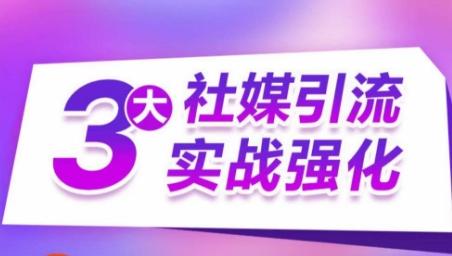 3大社媒引流实战强化，多渠道站外引流，高效精准获客，订单销售额翻倍增长-腾渊论坛