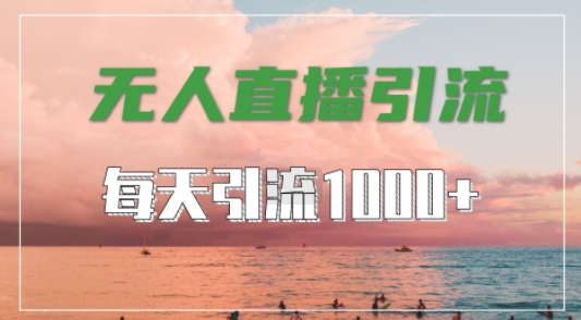 抖音快手视频号全平台通用，无人直播引流法，超暴力引流1000+高质量精准创业粉【揭秘】-腾渊网创