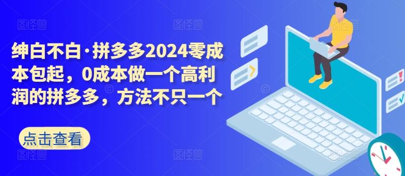 拼多多2024零成本包起，0成本做一个高利润的拼多多，方法不只一个-腾渊网创