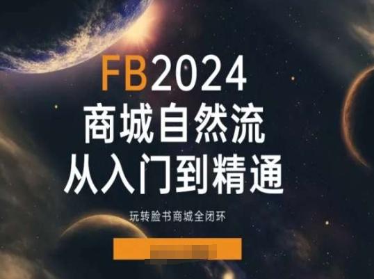 2024Faceboo商城自然流(从入门到精通)，玩转脸书商城全闭环-腾渊网创