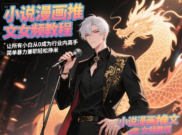 小说漫画推文女频教程，让所有小白从0成为行业内高手，简单暴力兼职轻松挣米-腾渊网创