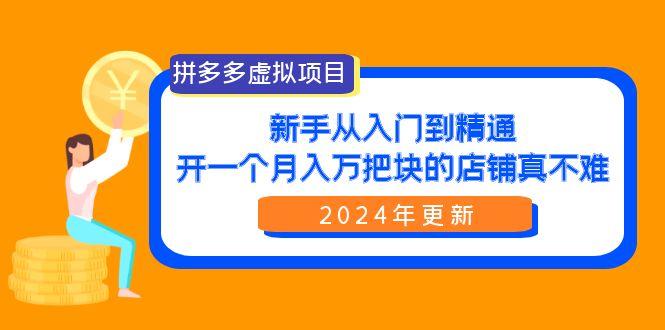 (9744期)拼多多虚拟项目：入门到精通，开一个月入万把块的店铺 真不难(24年更新)-腾渊论坛