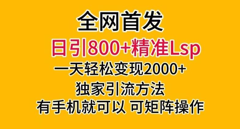 全网首发！日引800+精准老色批，一天变现2000+，独家引流方法，可矩阵操作【揭秘】-腾渊网创