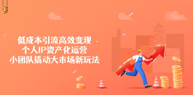 低成本引流高效变现，个人IP资产化运营，小团队撬动大市场新玩法-腾渊网创