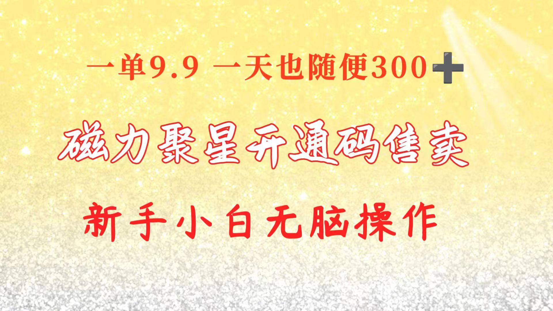 快手磁力聚星码信息差 售卖  一单卖9.9  一天也轻松300+ 新手小白无脑操作-腾渊论坛