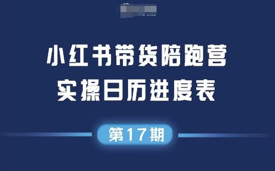 小红书第17期带货陪跑营，不囤货，无不直播，无不投流，通过选品+笔记内容+测品+笔记铺量+矩阵运营打爆款-腾渊网创