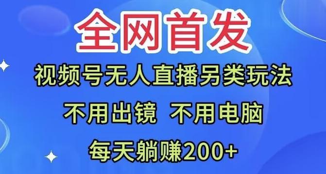 全网首发：视频号无人直播另类玩法，无需电脑，每天躺赚200+-腾渊论坛