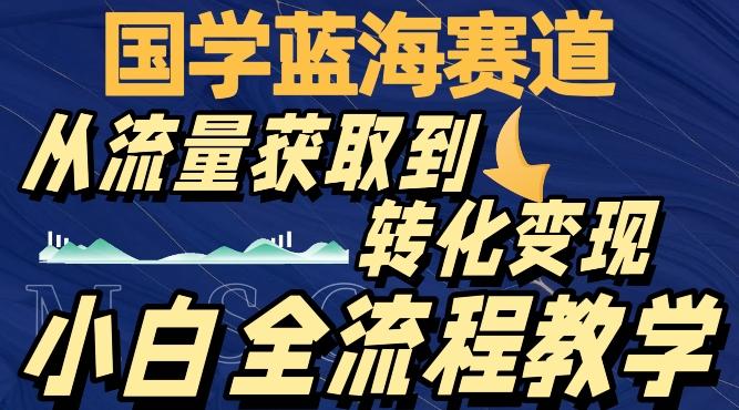 国学蓝海赛道，从流量获取，到转化变现，全流程教学-腾渊论坛