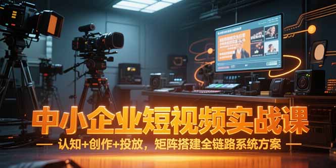 中小企业短视频实战课，认知+创作+投放，矩阵搭建全链路系统方案-腾渊网创