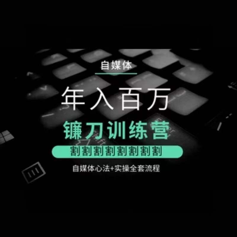 自媒体年入百万镰刀训练营，割割割割割割割割，自媒体心法+实操全套流程-腾渊网创