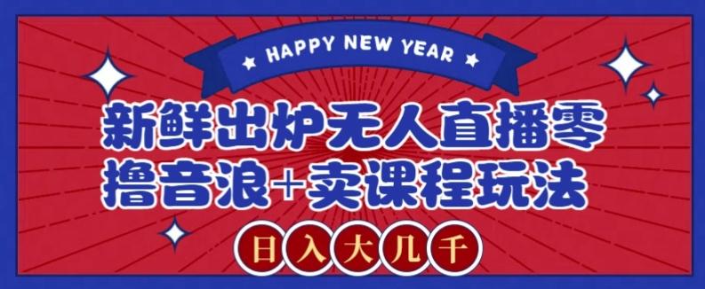 2024最新无人直播零撸音浪+卖课程玩法，日入大几千不是梦【揭秘】-腾渊论坛