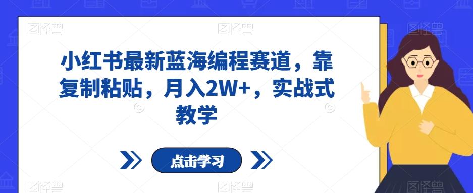 小红书最新蓝海编程赛道，靠复制粘贴，月入2W+，实战式教学【揭秘】-腾渊论坛