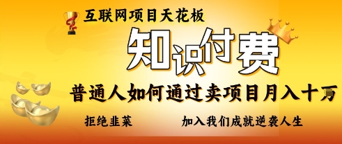 互联网项目天花板，知付付费项目，普通人如何通过卖项目月入十个，拒绝韭菜【揭秘】-腾渊论坛