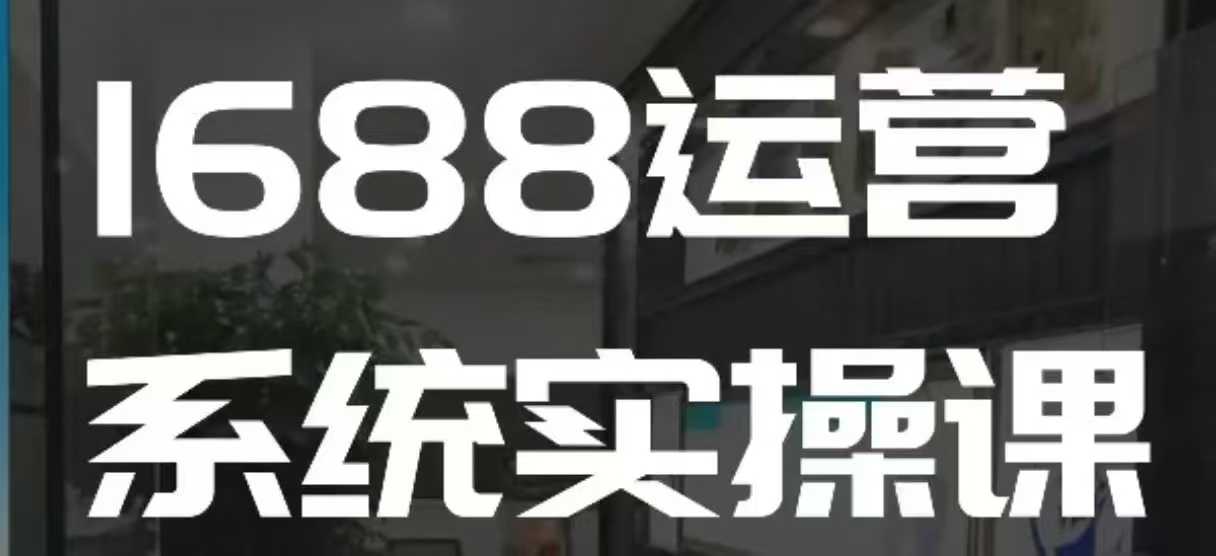 1688高阶运营系统实操课，快速掌握1688店铺运营的核心玩法-腾渊论坛