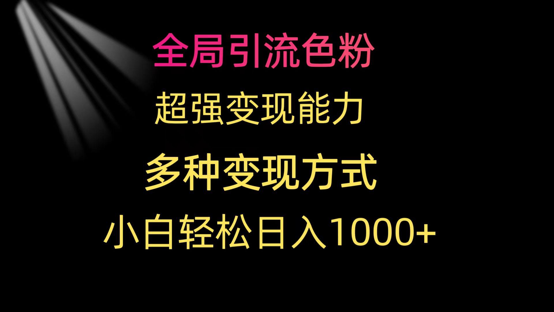 (9680期)全局引流色粉 超强变现能力 多种变现方式 小白轻松日入1000+-腾渊论坛