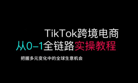 TikTok跨境电商从0-1全链路全方位实操教程，把握多元变化中的全球生意机会-腾渊网创