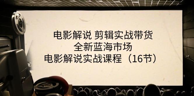 电影解说 剪辑实战带货全新蓝海市场，电影解说实战课程(16节-腾渊网创