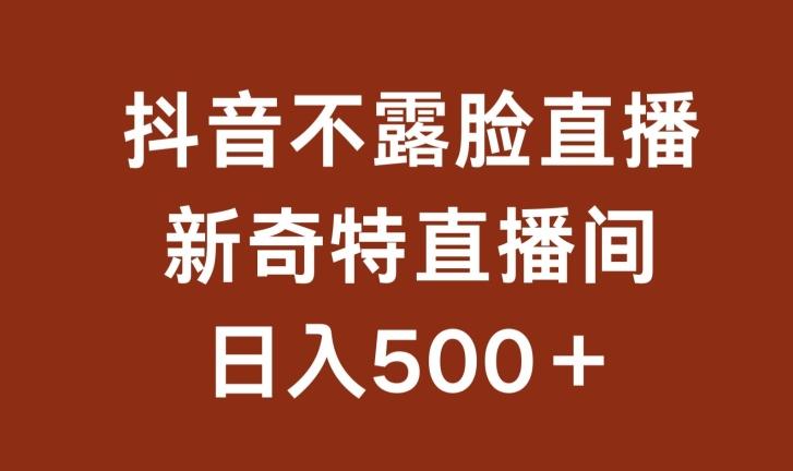 不露脸挂机直播，新奇特直播间，日入500+【揭秘】-腾渊论坛