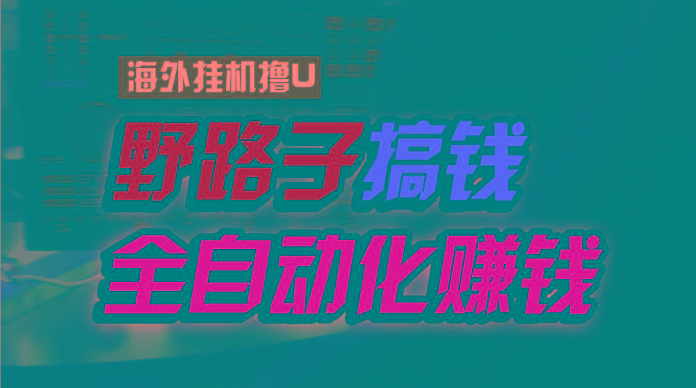 海外挂机撸U新平台，日赚8-15美元，全程无人值守，可批量放大，工作室内...-腾渊网创