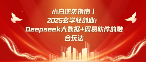 小白逆袭指南，2025玄学轻创业：Deepseek大数据+周易算法的融合玩法-腾渊网创