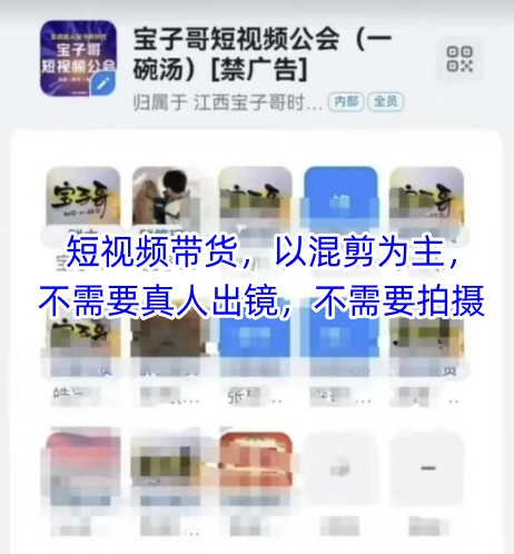 宝子哥头部团队短视频带货，以混剪为主，不需要真人出镜，不需要拍摄-腾渊论坛