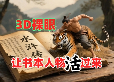 书本人物裸眼3D视频，新的玩法，流量超猛，保姆级教程-腾渊论坛