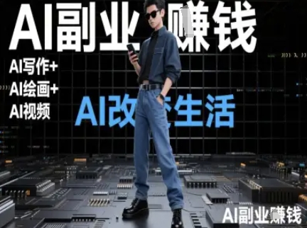 AI改变生活(Ai写作+AI绘画+Ai视频)，AI副业挣钱-腾渊网创