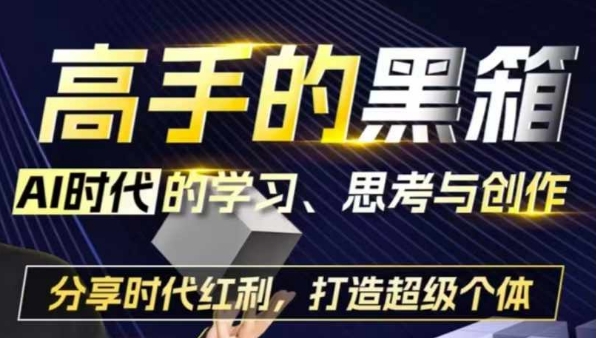 高手的黑箱：AI时代学习、思考与创作-分红时代红利，打造超级个体-腾渊论坛