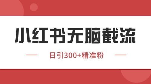 小红书只要你有同行就能获客，独家野路子获客玩法，暴力截流【揭秘】-腾渊网创
