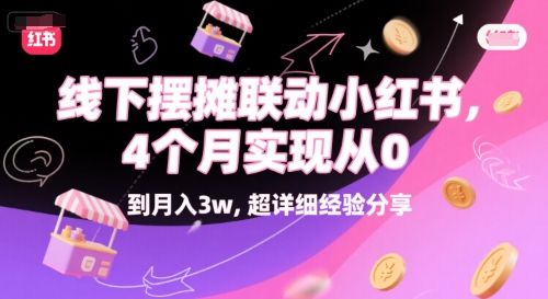线下摆摊联动小红书，4 个月实现从 0 到月入3w，超详细经验分享-腾渊网创