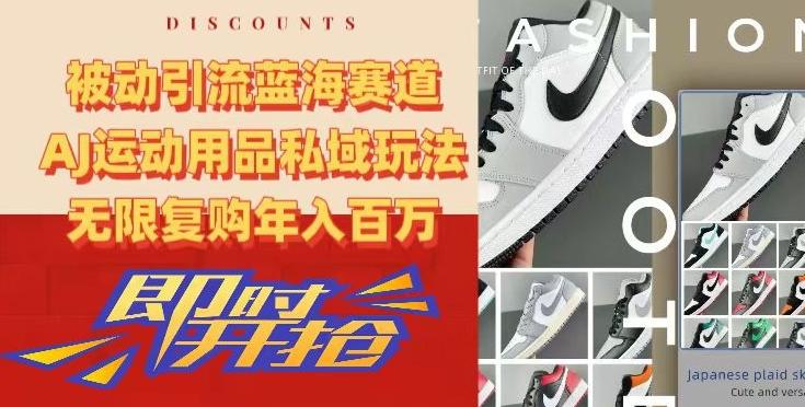 被动引流蓝海赛道，AJ运动用品私域玩法，无限复购年入百万【揭秘】-腾渊论坛
