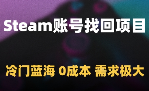 Steam账号找回项目，冷门蓝海，0成本，需求极大-腾渊论坛