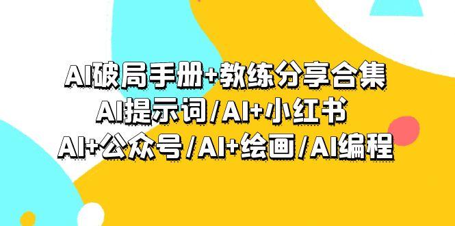 (9351期)AI破局手册+教练分享合集：AI提示词/AI+小红书 /AI+公众号/AI+绘画/AI编程-腾渊网创