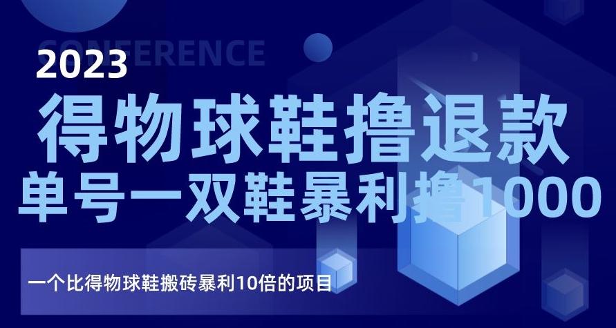 2023得物球鞋撸退款，单号一双鞋暴利撸1000，一个比得物球鞋搬砖暴利10倍的项目【揭秘】-腾渊网创