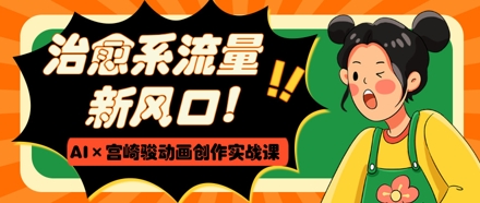 治愈系流量新风口，AI+宫崎骏动画创作实战课，从0到1打造爆款视频-腾渊论坛