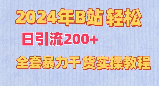 2024年B站轻松日引流200+的全套暴力干货实操教程【揭秘】-腾渊网创