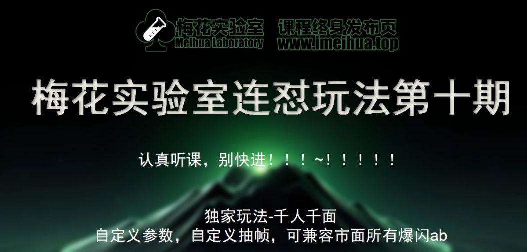 梅花实验室社群专享课视频号连怼玩法第十期课程+第二部分-FF助手全新高自由万能爆闪AB处理-腾渊网创