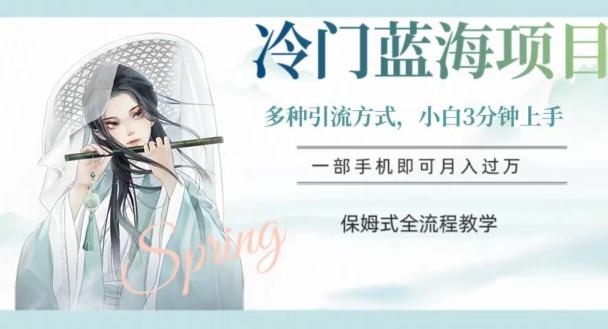 冷门蓝海项目，操作简单，小白3分钟上手，多种引流方式，保姆式全流程教学【揭秘】-腾渊论坛