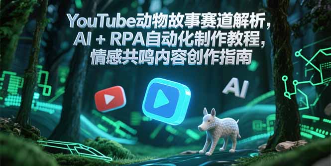 YouTube动物故事赛道解析，AI+RPA自动化制作教程，情感共鸣内容创作指南-腾渊网创