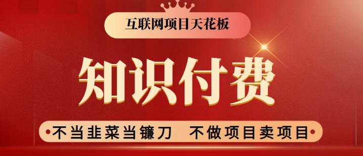 2024互联网项目天花板，新手小白也可以通过知识付费月入10W，实现财富自由【揭秘】-腾渊网创