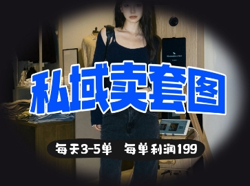 私域卖套图每天3-5单，每单利润99-腾渊论坛