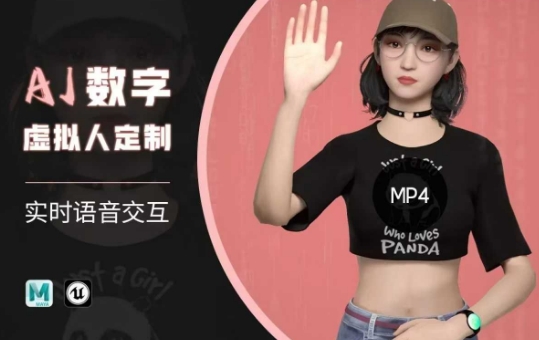 Ai数字人虚拟(智能体)实时语音交互特训营，​自行定制超写实角色AI数字人交互技术-腾渊网创