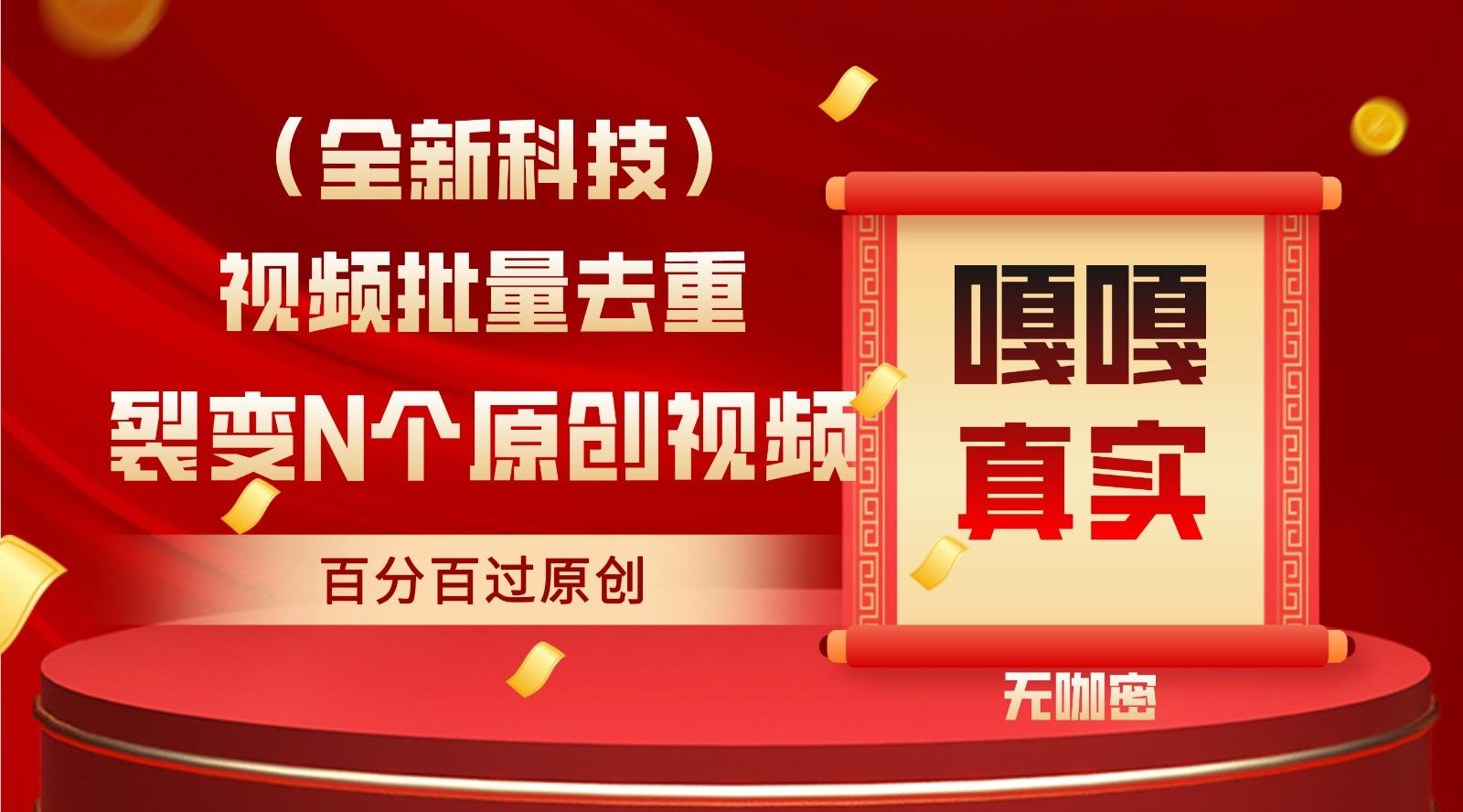 最新全自动去重技术，批量操作百分百过原创-腾渊网创