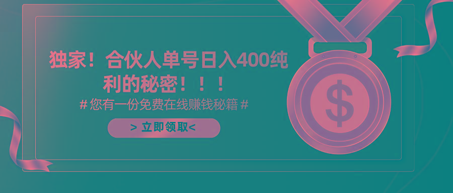(10028期)合伙人广告撸金最新玩法，每天单号400纯利-腾渊论坛
