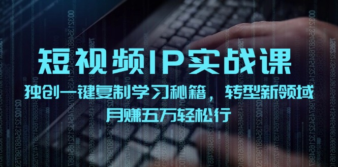 短视频IP实战课，独创一键复制学习秘籍，转战新领域，月赚五万轻松行-腾渊论坛