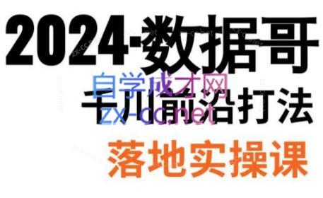 数据哥·2024年千川前沿打法落地实操课-腾渊网创