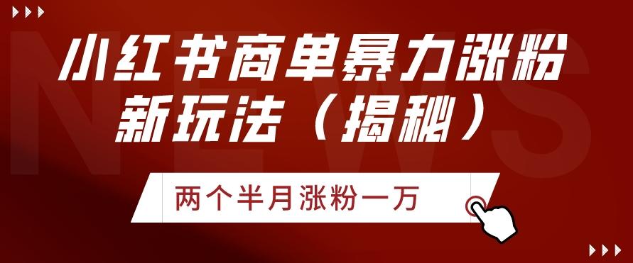 小红书商单暴力涨粉新玩法两个半月涨粉一万（揭秘）-腾渊论坛