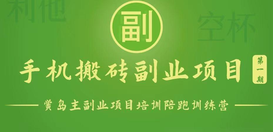 手机搬砖小副业项目训练营1.0，能用手机做的简单小副业-腾渊网创